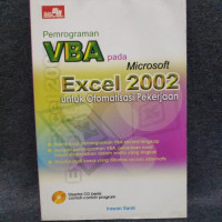 Program VBA pada Microsoft Exel 2002 untuk Otomatisasi Pekerja