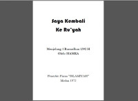 Saya Kembali Ke Ru’yah